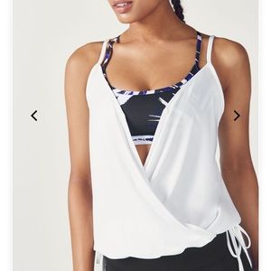 Fabletics white workout top